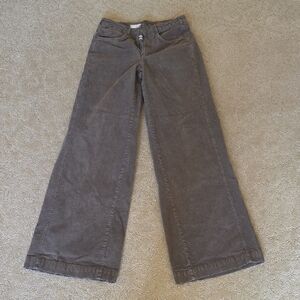 Pilcro Letterpress Corduroy Wide Leg Pants Womens Flare Hippie Casual Size 25